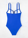 "2024 Ruched Front One-Piece Swimsuit for Women, XXL"