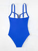 "2024 Ruched Front One-Piece Swimsuit for Women, XXL"