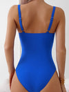 "2024 Ruched Front One-Piece Swimsuit for Women, XXL"